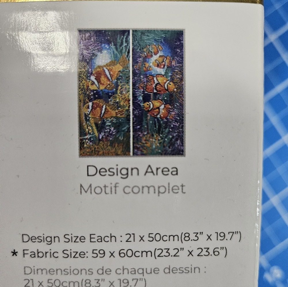 NIB Diamond Dotz Aquarium Fish Vertical Strip • Colorful Ocean Mosaic
